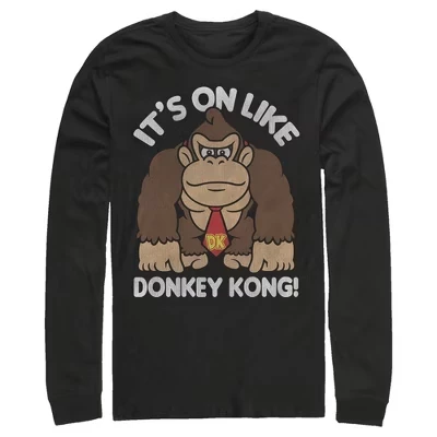 Мужской лонгслив Nintendo Donkey Kong, черный