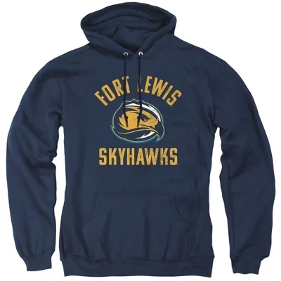 Унисекс худи NCAA Fort Lewis, логотип ястребов, синий