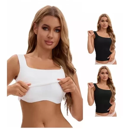 Женские майки INSPIRE CHIC с лифом, U‑спинка, черные/белые