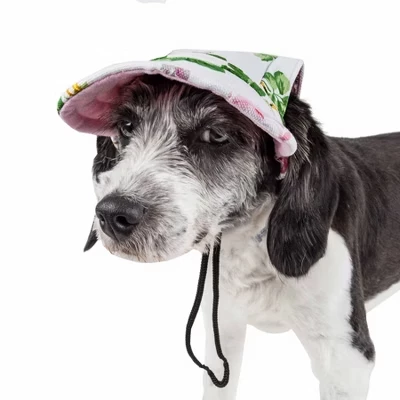 Шапка для собак Pet Life Botanic Bark регулируемая L, белая