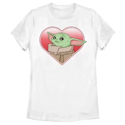 Женская футболка star wars the child heart look, белая