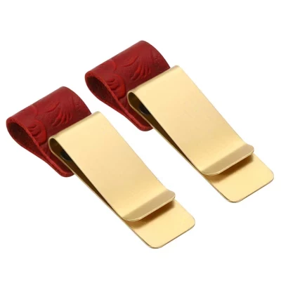 2 зажима для ручки Unique Bargains, стальные, красные