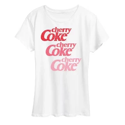 Женская футболка с коротким рукавом и логотипом Cherry Coke Ombre, белая