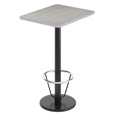 Барный стол Flash Furniture 61×76 см с подножкой, серый