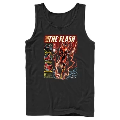 Мужская майка с обложкой The Flash comics от Barry Allen черного цвета