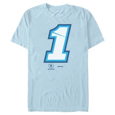 Мужская футболка Trackhouse Ross Chastain Racing Car Number One светло-голубого цвета