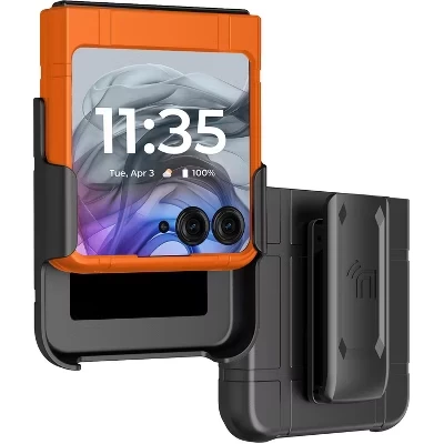 Чехол Nakedcellphone Motorola RAZR с клипсой, оранжевый