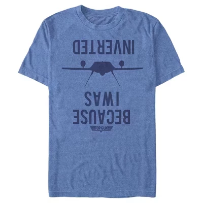 Мужская футболка Top Gun Because I Was Inverted, синяя