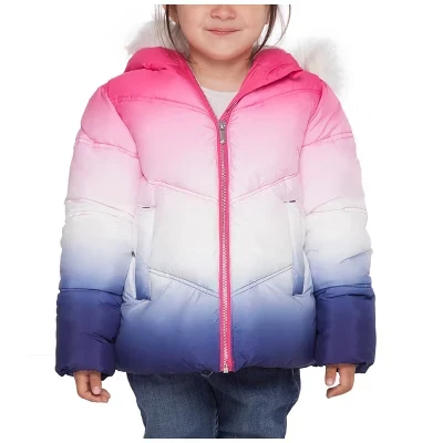 Плотная зимняя пуховая куртка для девочек Bubble Coat с градиентным омбре