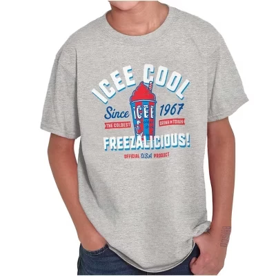 Футболки Icee Vintage Retro с круглым вырезом для мальчиков и девочек, лицензированные