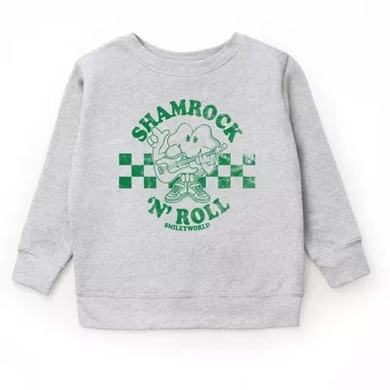 SmileyWorld Shamrock 'N' Roll - Молодежная толстовка с рисунком heather grey
