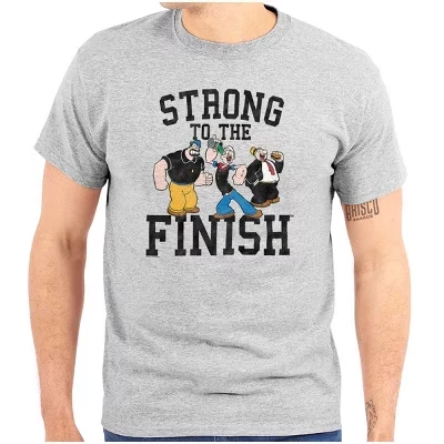 Унисекс футболка Brisco Brands Popeye Crew, серая