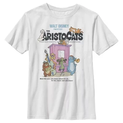 Футболка для мальчиков Disney, Коты-аристократы, белая