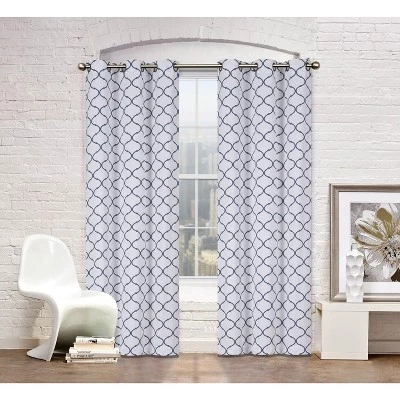 Шторы Kate Aurora Quatrefoil, 2 шт., синие