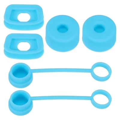 Reusable Dust-proof Silicone Spill Stopper for Straw Cup 6 Pcs blue
