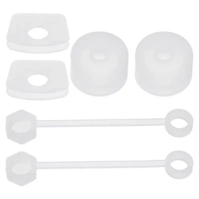 Cute Reusable Dust-proof Silicone Spill Stopper for Straw Cup 6 Pcs clear
