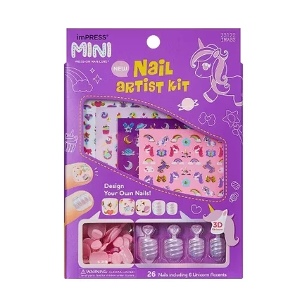 Детский набор накладных ногтей ImPRESS Unicorn Dream, 31 шт.