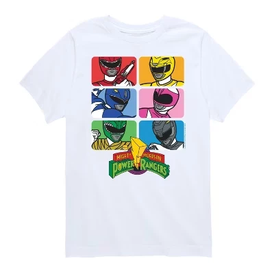 Детская футболка Power Rangers Character Block, белая