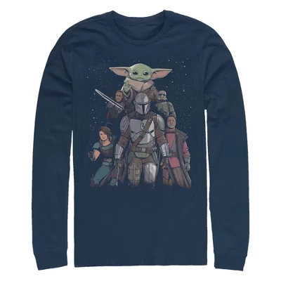 Мужская : Рубашка с длинным рукавом Mandalorian Mando Crew