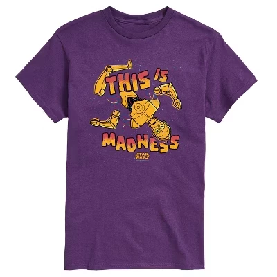 Men's -  - This Is Madness Short Sleeve Graphic T-Shirt purple