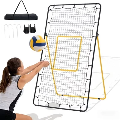 Тренажер для волейбола NAYSAYE Rebounder 213×122 см, желтый