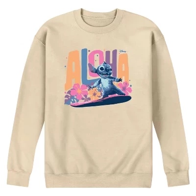 Мужская - - Флисовая толстовка Aloha Stitch Graphic кремового цвета