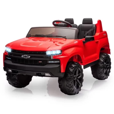 24V Kids Ride On Car, 2-местная лицензионная игрушка Chevrolet Ride On Car с дистанционным управлением от родителей, для мальчиков и девочек, красная