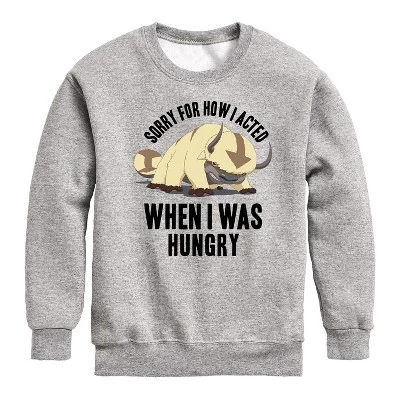 Мальчиковая толстовка Avatar Appa Hungry, меланж