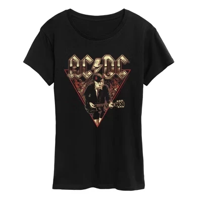 Женская футболка ACDC Angus Flames, черная