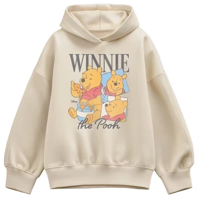 Женское худи Winnie the Pooh, флис, оверсайз, кремовое