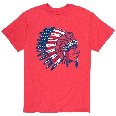 Мужская футболка с коротким рукавом Americana Indian Head с графическим рисунком - - -