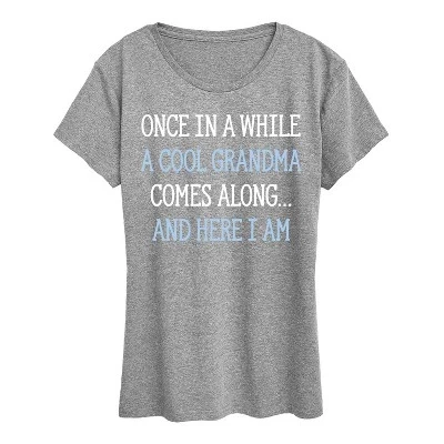Женская футболка Cool Grandma Here I Am с коротким рукавом и графическим рисунком