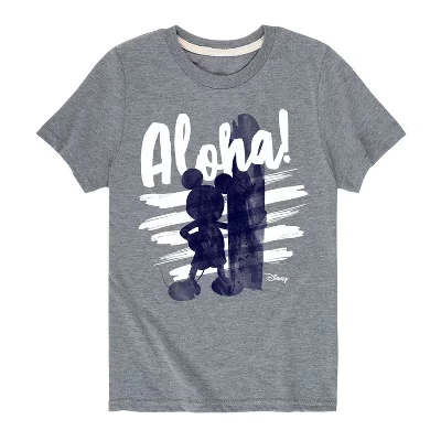 Футболка с коротким рукавом и рисунком Aloha серого цвета