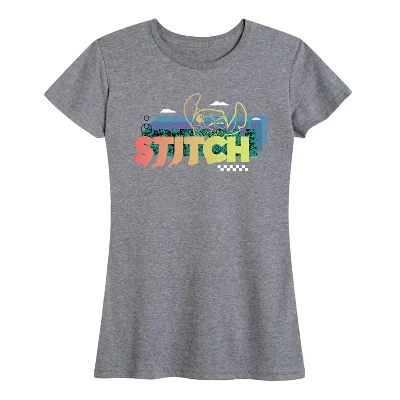 Женская футболка Lilo & Stitch Stitch 90s, серая