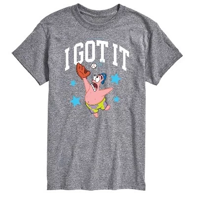 Мужская бейсбольная футболка I Got It Patrick с коротким рукавом и графическим рисунком athletic heather