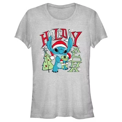 Женская праздничная футболка Aloha Stitch для юниорок athletic heather
