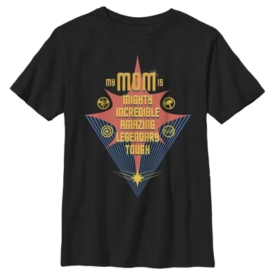 Футболка для мальчика My Mom is Mighty Incredible - черная