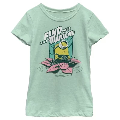 Футболка для девочек Minions Stuart, мятная