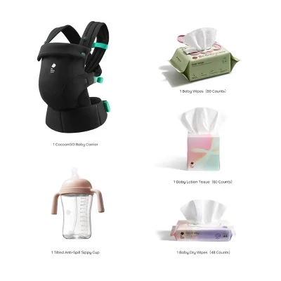 Подарочный набор для душа Baby Shower с мягкой переноской, необходимыми салфетками и поильником - от новорожденного до малыша