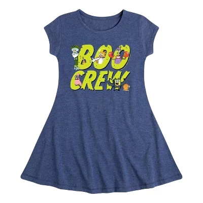 Графичное платье Boo Crew Fit & Flair с коротким рукавом-колпачком