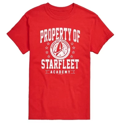 Мужская футболка Star Trek Property of Starfleet, красная