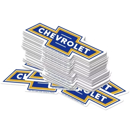 Наклейки Chevrolet «Эмблема-бабочка», виниловые, 100 шт.