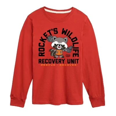 Красная футболка с длинным рукавом Rockets Wildlife Recovery Unit с графическим рисунком