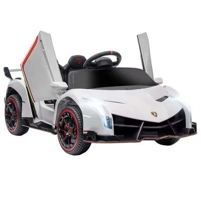 Детский электромобиль Aosom Lamborghini Veneno 12 В, белый