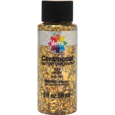 Акриловая краска Delta Ceramcoat Glitter Explosion 59 мл, золотая
