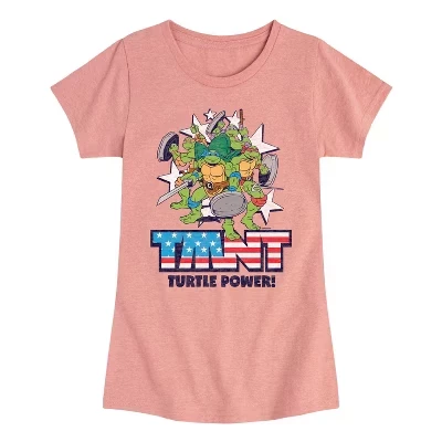 Приталенная футболка Turtle Power Americana с коротким рукавом и графическим принтом