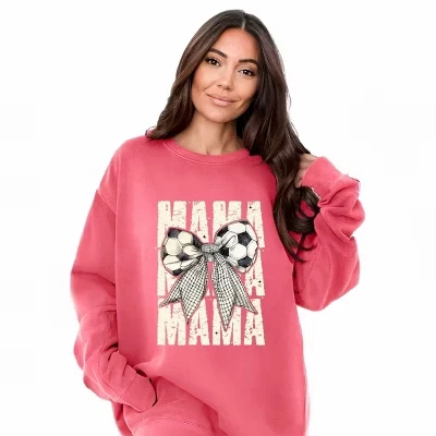 Унисекс свитшот Simply Sage Market Soccer Mama Coquette, арбузный