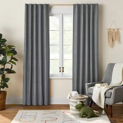 Детская штора блэкаут Pillowfort Chambray, черная