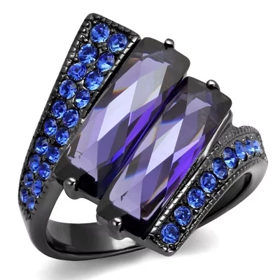 Женское кольцо SlickBlue, графит, танзанит, 5–10