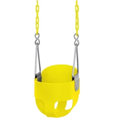 Качели для малышей Swingan с высокой спинкой, желтые
